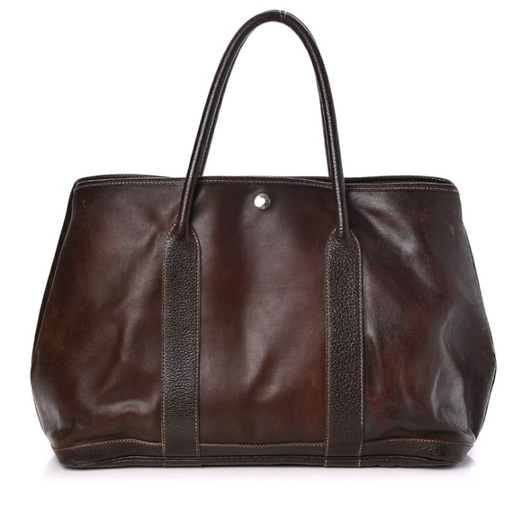 Hermes Handbags - Hermes Rich Brown Leather Tote